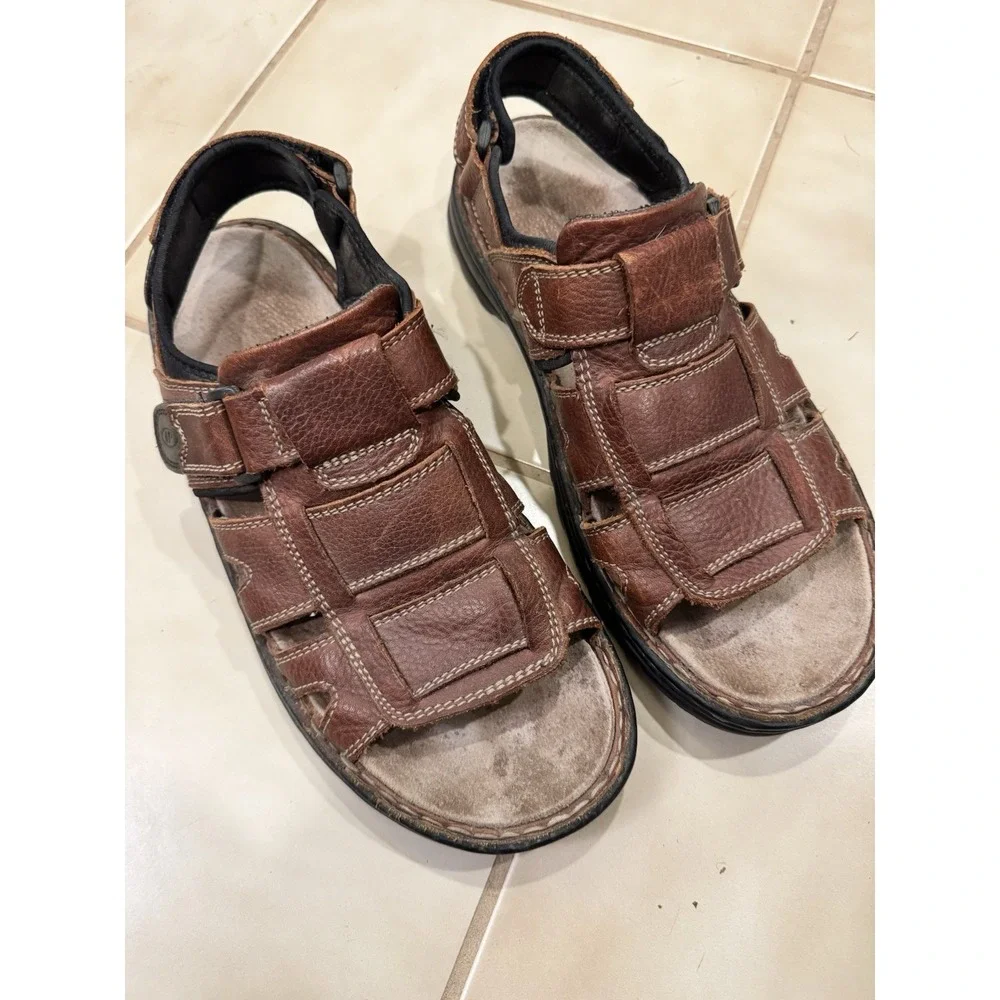 Hush Puppies Men‎ Sandals Open Toe Adjustable Sling Back Sz 12M